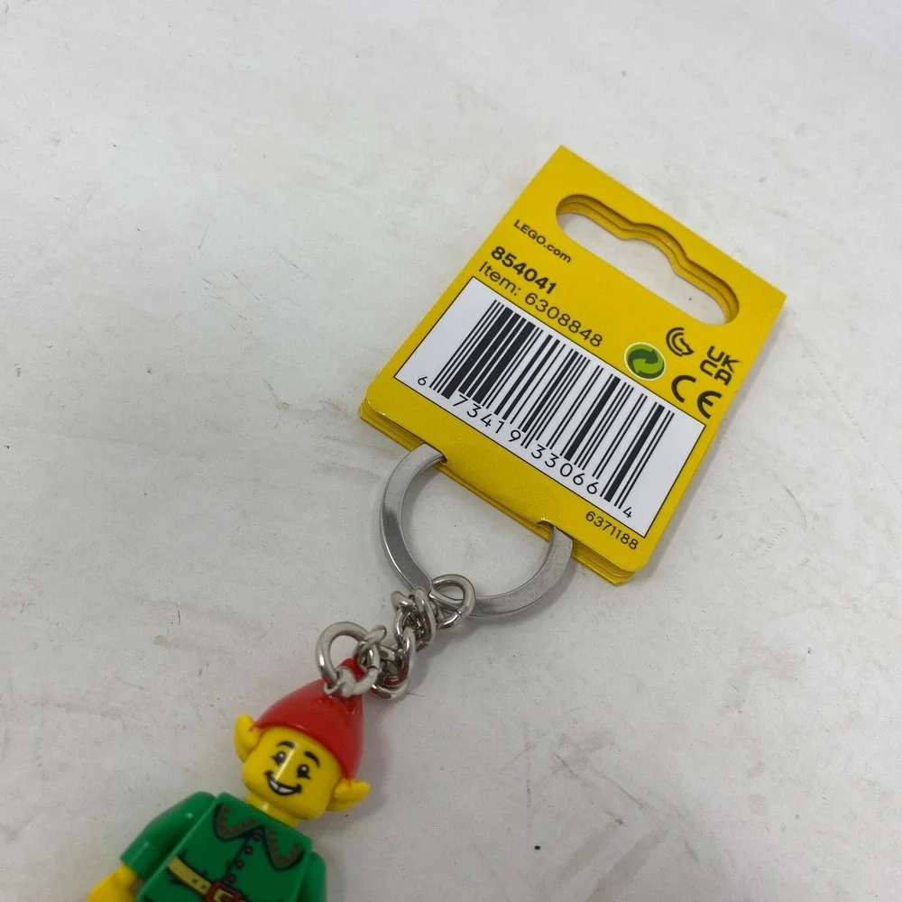 LEGO Minifig Santa Clause and Elf Keychains Christmas Charm -‎ NEW
